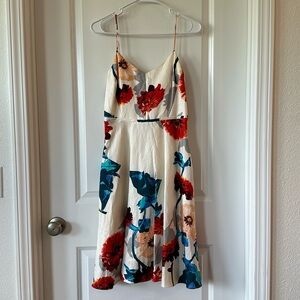 Banana Republic Floral Midi Dress with Spaghetti Straps
